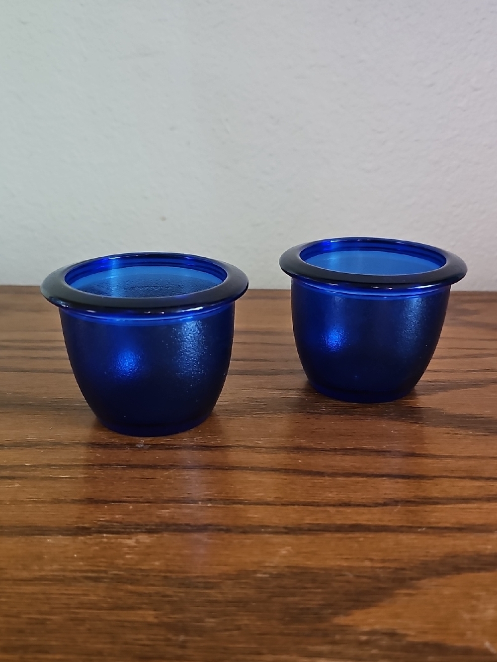 Made In France Cobalt Blue Glass Candle Holders - Set of 2 Tote 1 #5